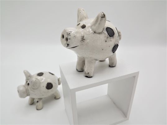 Raku Ceramic Piglet by Rob Whelpton