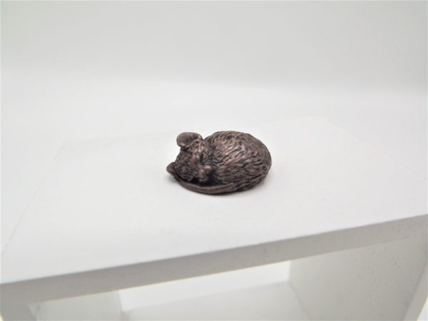 Miniature Sleeping Mouse sculpture by David Meredith.