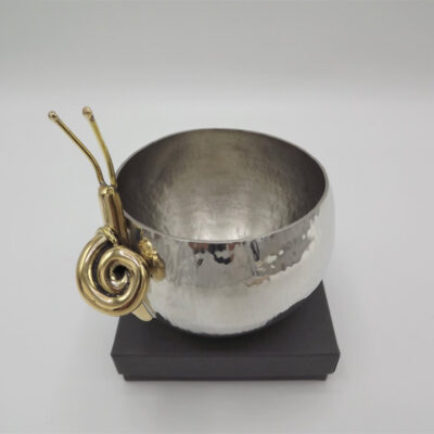 Small Pewter Bowl with Snail by Jim Stringer
