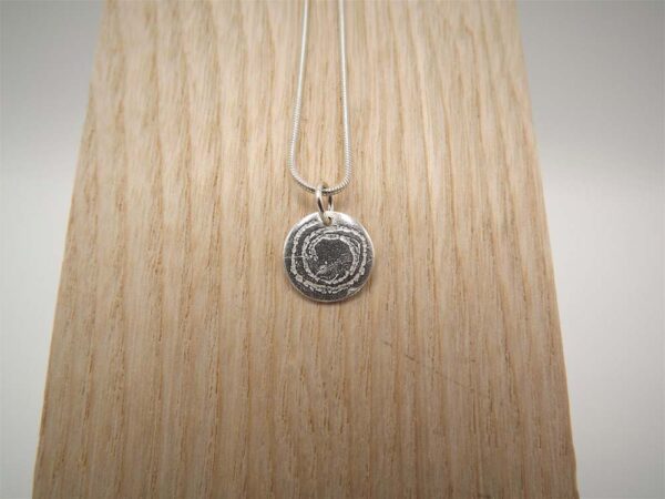 Small Sterling Silver Pendant on 17 inch Snake Chain