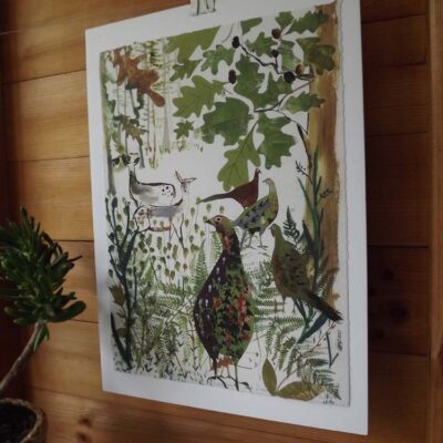 ‘Pheasant and Deer’ Open edition print by Sam Wilson.