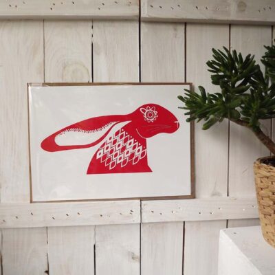 Open edition prints by Dee Beale ‘Red Hare’