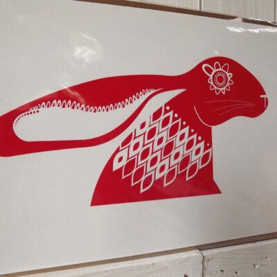 Open edition prints by Dee Beale ‘Red Hare’